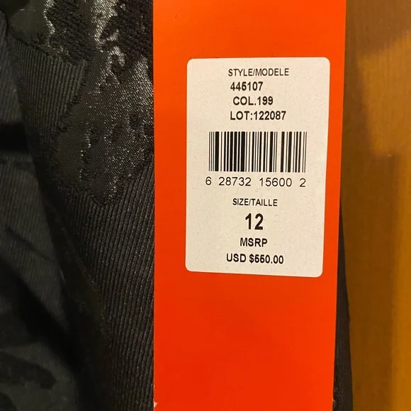 Brand New,RARE,Monique Lhuillier Black Floral Formal Long Dress,Size 12 - Picture 5 of 7